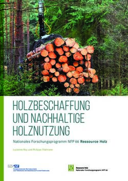 Holzbeschaffung und nachhaltige Holznutzung - Nationales Forschungsprogramm NFP 66 Ressource Holz