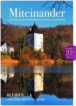 Miteinander - BLEIBEN in GLAUBE. HOFFNUNG. LIEBE - Erzbistum M&uuml;nchen