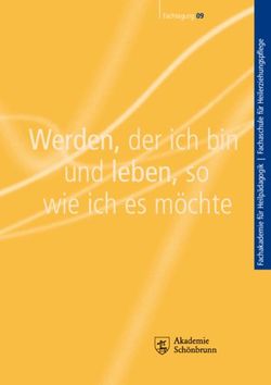 Werden, der ich bin und leben, so wie ich es m&ouml;chte - Fachtagung 09 - Akademie ...