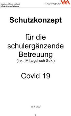 Schutzkonzept für die schulergänzende Betreuung Covid 19 - (inkl. Mittagstisch Sek.) - Stadt ...