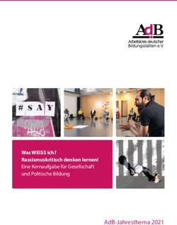 ADB-JAHRESTHEMA 2021 WAS WEISS ICH? RASSISMUSKRITISCH DENKEN LERNEN! - EINE KERNAUFGABE FÜR GESELLSCHAFT UND POLITISCHE BILDUNG - ARBEITSKREIS ...