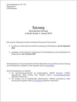 Satzung Koordinierte Fassung in Kraft ab dem 1. Januar 2019 - Freie Krankenkasse