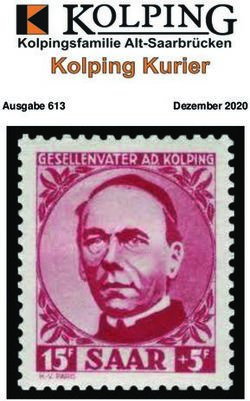 Ausgabe 613 Dezember 2020 - Kolpingfamilie Alt-Saarbr&uuml;cken