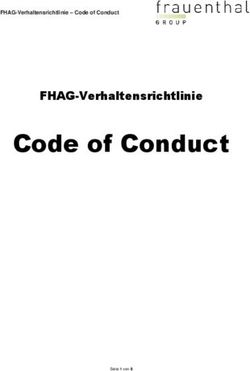 Code of Conduct FHAG-Verhaltensrichtlinie