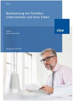 Besteuerung von Familien-Unternehmen und ihrer Erben - Position Stand: Februar 2021 - vbw