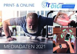 MEDIADATEN 2021 - PRINT- & ONLINE TT-DIGITRAINING THERAPIE & DIGITALISIERUNG