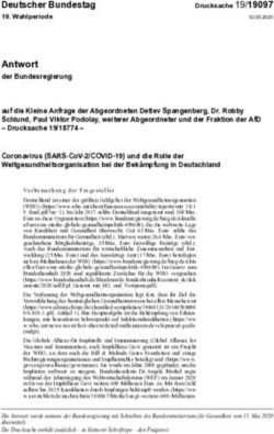 Antwort der Bundesregierung - Deutscher Bundestag