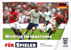 Wichtige Informationen - 2018/19 NIVEAU: PROFESSIONAL - Football Association
