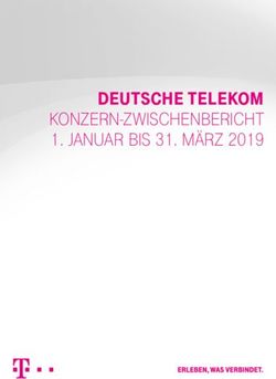 DEUTSCHE TELEKOM KONZERN-ZWISCHENBERICHT 1. JANUAR BIS 31. MÄRZ 2019