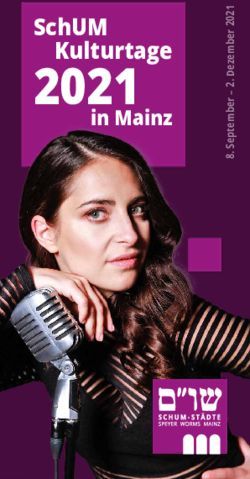 2021 SchUM in Mainz - J&uuml;dische Gemeinde Mainz