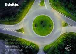 Nachhaltige Dekarbonisierung Neue Handlungsoptionen in der Mobilit&auml;t - Deloitte