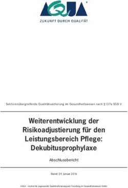 Weiterentwicklung der Risikoadjustierung für den Leistungsbereich Pflege: Dekubitusprophylaxe - AQUA-Institut