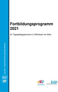 Fortbildungsprogramm 2021 - für Tagespflegepersonen in Offenbach am Main