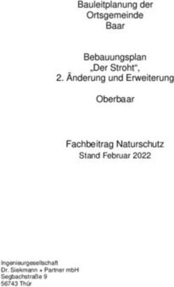 Bauleitplanung der Ortsgemeinde Baar Bebauungsplan "Der Stroht", 2. &Auml;nderung und Erweiterung - Oberbaar Fachbeitrag Naturschutz Stand Februar 2022 ...