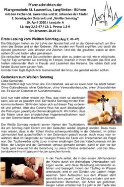 Pfarrnachrichten der Pfarrgemeinde St. Laurentius, Langförden - Bühren mit den Kirchen St. Laurentius und St. Johannes der Täufer