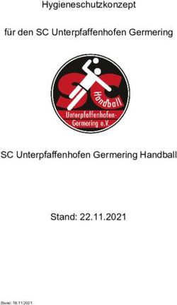 Hygieneschutzkonzept für den SC Unterpfaffenhofen Germering - SC Unterpfaffenhofen Germering Handball Stand: 22.11.2021 Stand: 18.11.2021