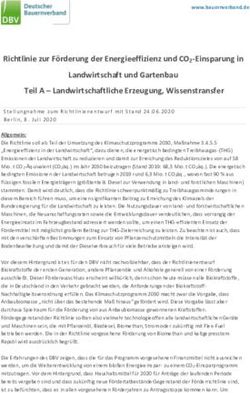 Richtlinie zur F&ouml;rderung der Energieeffizienz und CO2-Einsparung in Landwirtschaft und Gartenbau Teil A - Landwirtschaftliche Erzeugung ...