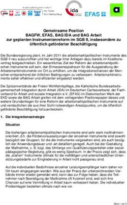 Gemeinsame Position BAGFW, EFAS, BAG IDA und BAG Arbeit zur geplanten Instrumentenreform im SGB II, insbesondere zu &ouml;ffentlich gef&ouml;rderter ...