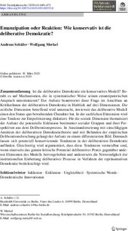 Emanzipation oder Reaktion: Wie konservativ ist die deliberative Demokratie? - Humboldt ...