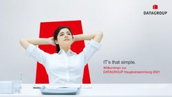 IT's that simple. Willkommen zur DATAGROUP Hauptversammlung 2021