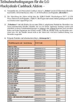 Teilnahmebedingungen f&uuml;r die LG #luckydeals Cashback Aktion