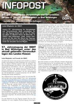 INFOPOST 57. Jahrestagung f&uuml;r Herpetologie und Terrarienkun- de vom 6. bis 10. Oktober 2021 in Bad Wildungen - update und aktuelle Corona-Auflagen