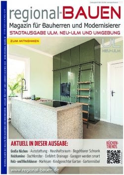 AKTUELL IN DIESER AUSGABE: regional-BAUEN