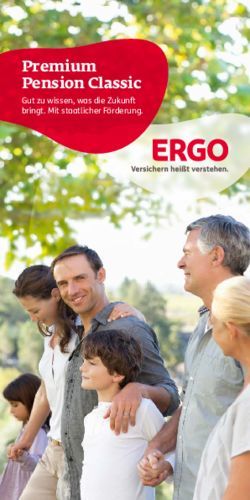 Pension Classic Gut zu wissen, was die Zukunft bringt. Mit staatlicher F&ouml;rderung.