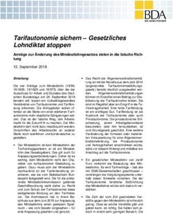 Tarifautonomie sichern - Gesetzliches Lohndiktat stoppen - Bundesvereinigung der ...