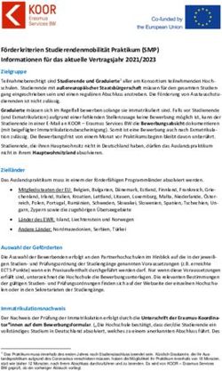FÖRDERKRITERIEN STUDIERENDENMOBILITÄT PRAKTIKUM (SMP) INFORMATIONEN FÜR DAS AKTUELLE VERTRAGSJAHR 2021/2023 - HFWU