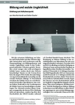Bildung und soziale Ungleichheit - Einleitung zum Heftschwerpunkt - SPW