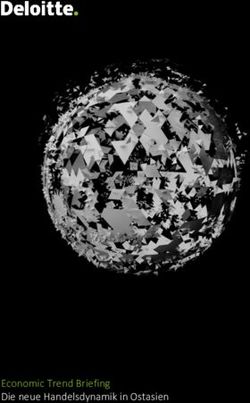 Economic Trend Briefing Die neue Handelsdynamik in Ostasien