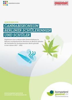 CANNABISKONSUM BERLINER SCHÜLERINNEN UND SCHÜLER