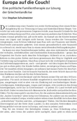 Europa auf die Couch! - Eine politische Familientherapie zur L&ouml;sung der Griechenlandkrise