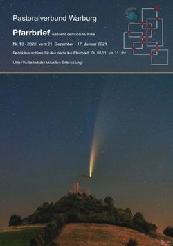 Pastoralverbund Warburg - Pfarrbrief w&auml;hrend der Corona Krise Nr. 13 - 2020 vom 21. Dezember - Januar 2021