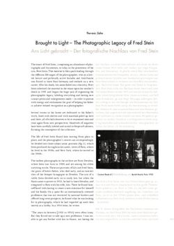 Brought to Light - The Photographic Legacy of Fred Stein Ans Licht gebracht - Der fotografische Nachlass von Fred Stein