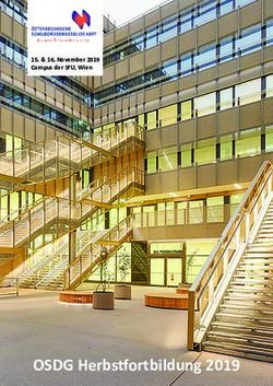 OSDG Herbstfortbildung 2019 - 16. November 2019 Campus der SFU, Wien - &Ouml;sterreichische ...