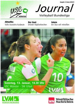 Journal - Sonntag, 13. Januar, 14.30 Uhr USC Münster - SW Erfurt - USC Münster