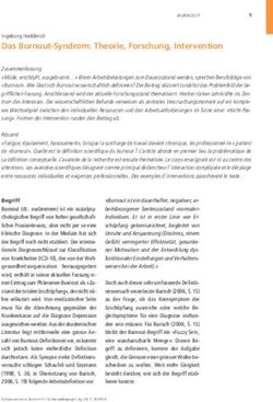 Das Burnout-Syndrom: Theorie, Forschung, Intervention
