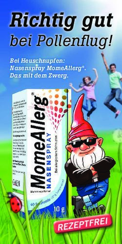 Richtig gut bei Pollenflug! - Bei Heuschnupfen: Nasenspray MomeAllerg. Das mit dem Zwerg.