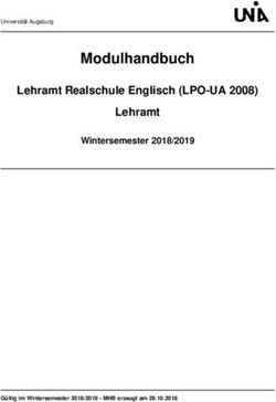 Modulhandbuch Lehramt Realschule Englisch (LPO-UA 2008) Lehramt - Wintersemester 2018/2019 - Universität Augsburg