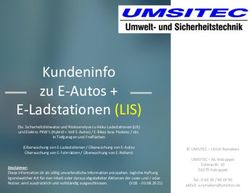 Kundeninfo zu E-Autos + E-Ladstationen (LIS) - Umsitec