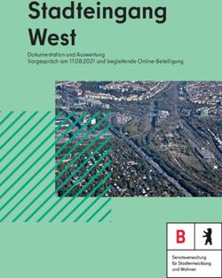 Stadteingang West Dokumentation und Auswertung Vorgespräch am 17.08.2021 und begleitende Online-Beteiligung - Senatsverwaltung für ...