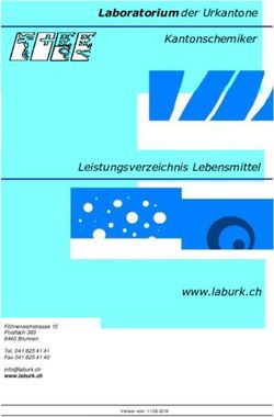 Laboratorium der Urkantone - Kantonschemiker Leistungsverzeichnis Lebensmittel www.laburk.ch