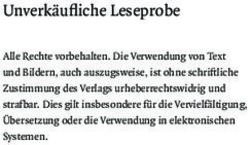 Unverk&auml;ufliche Leseprobe - Buchhandel.de