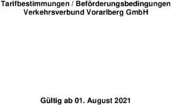Tarifbestimmungen / Bef&ouml;rderungsbedingungen Verkehrsverbund Vorarlberg GmbH G&uuml;ltig ab 01. August 2021