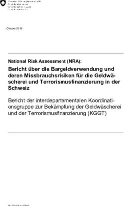 Bericht über die Bargeldverwendung und deren Missbrauchsrisiken für die Geldwä-scherei und Terrorismusfinanzierung in der Schweiz Bericht der ...