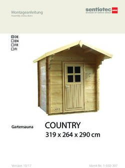 319 x 264 x 290 cm Gartensauna COUNTRY - Montageanleitung - sentiotec