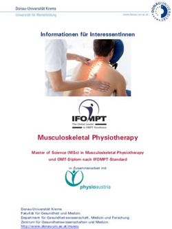 Musculoskeletal Physiotherapy - Donau-Universit&auml;t Krems