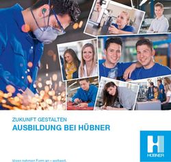 AUSBILDUNG BEI H&Uuml;BNER - ZUKUNFT GESTALTEN Ideen nehmen Form an - weltweit.